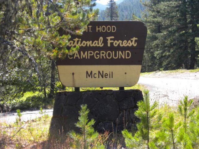 Mcneil Campground Sign