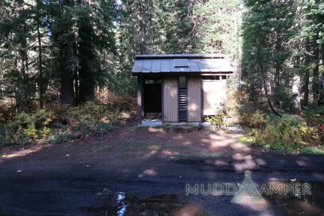 a small shed in the woods