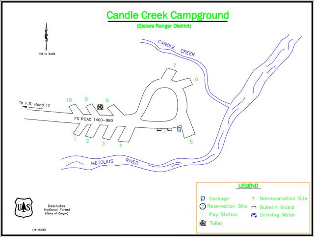 Candle Creek Campground Map