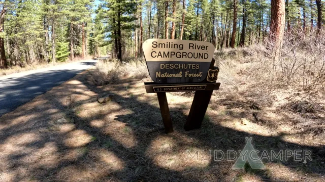 a sign in the woods