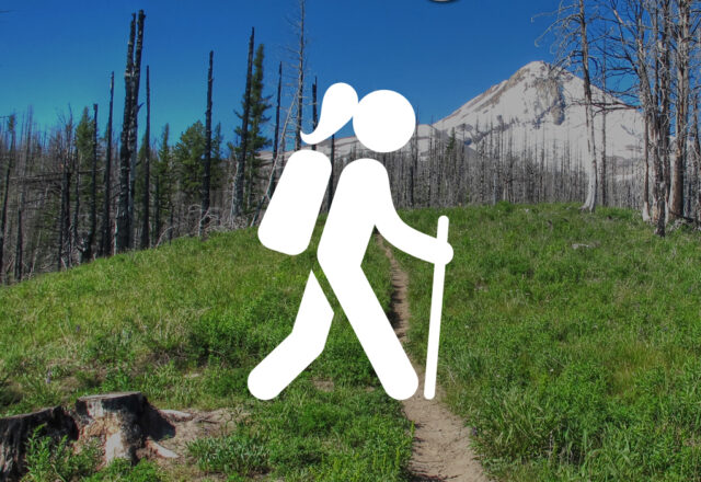 Female Hiker Decal